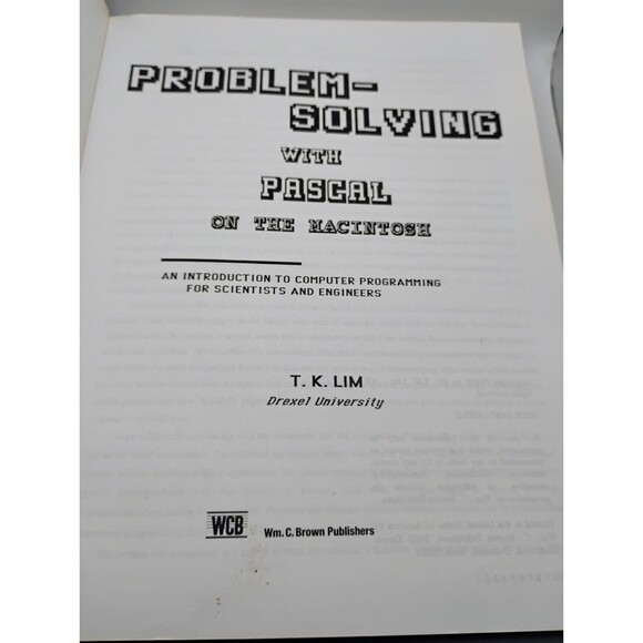 Vintage Problem Solving With Pascal On The Macintosh By Dr. T.K. Lim, 1992 - Picture 7 of 16